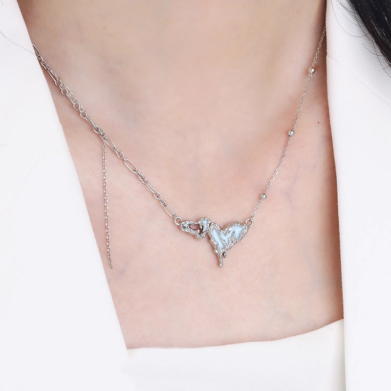 Wholesale Irregular Heart Sweet Cool Clavicle Necklaces